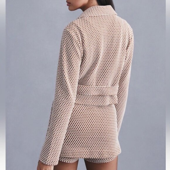 Maeve Cropped Knit Blazer Jacket Anthropologie Office Academia Work Preppy Large - Picture 3 of 12